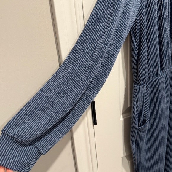 Gilli Soft Blue Hooded Dress Casual Coverups - Picture 4 of 10